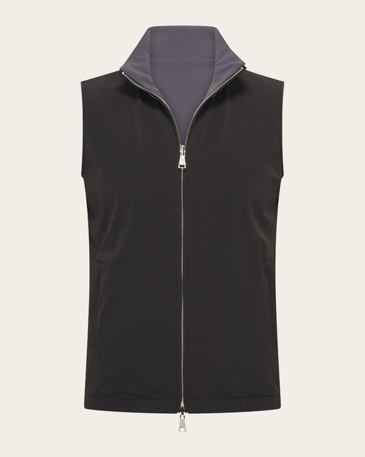 Romano Reversible Gilet – Black/Dark Grey