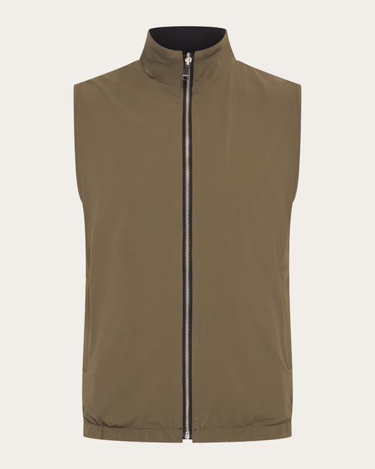 Romano Reversible Gilet – Olive/Black