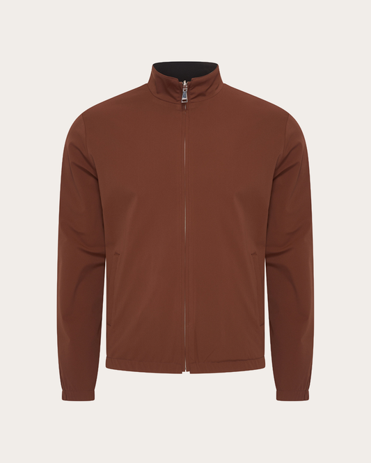 Monaco Reversible Jacket – Brown Stone/Black