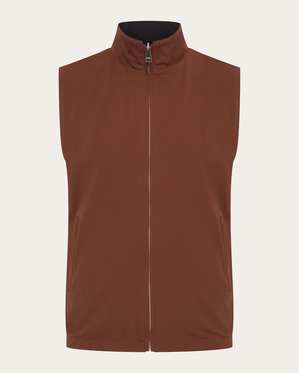 Romano Reversible Gilet – Brown Stone/Black