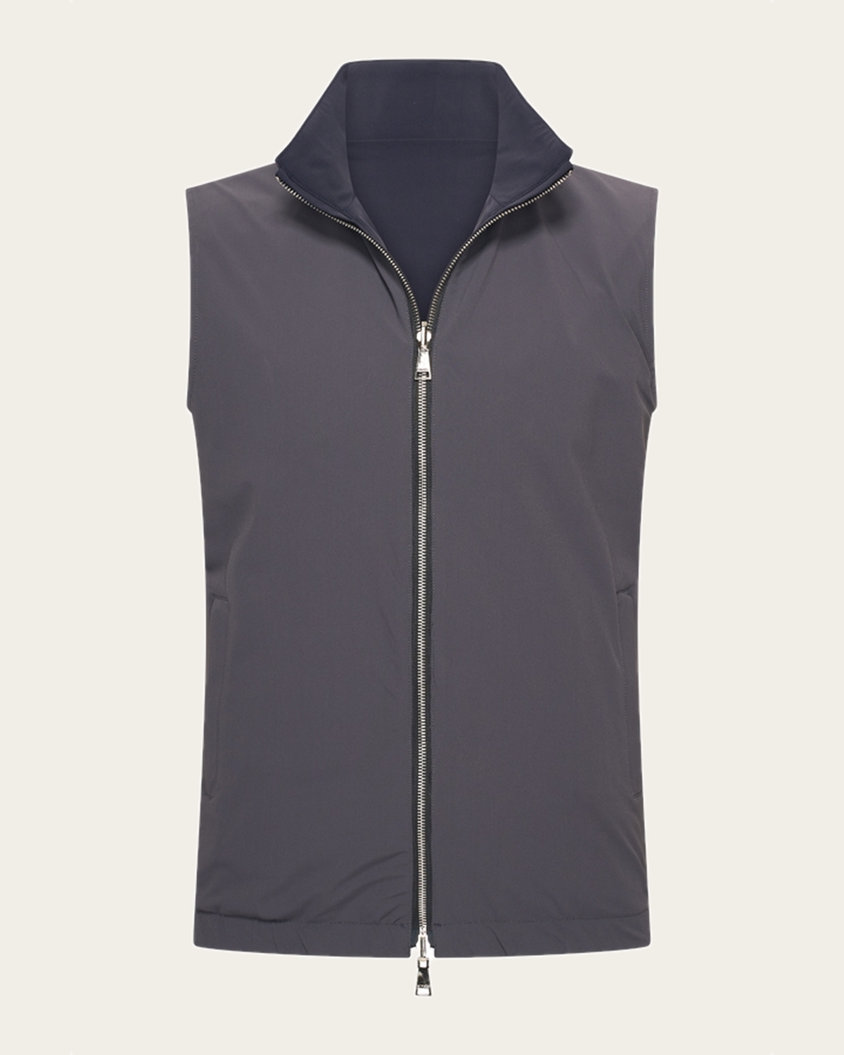 Romano Reversible Gilet – Blue/Dark Grey